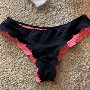 PINK black bikini bottoms